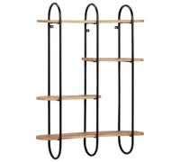 vidaXL Wall Shelf 90x20x116.5 cm Solid Rough Wood Mango