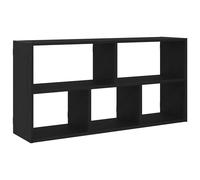 vidaXL Wall Shelf Black Oak 100x25x50 cm Engineered Wood floating shelf