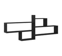 vidaXL Wall Shelf Black Oak 167.5x18x68 cm Engineered Wood floating shelf
