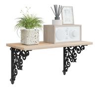 vidaXL Wall Shelf Brackets 2 pcs Black 9.5 x 9.5 x 3 cm Steel
