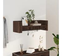 vidaXL Wall Shelf Brown Oak 100x35x30.5 cm Engineered Wood
