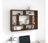 vidaXL Wall Shelf Engineered Wood Display Storage Rack 75×16×55 cm Brown Oak