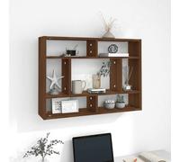 (brown oak) vidaXL Wall Shelf Engineered Wood Household Display Storage Rack Multi Colours