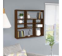 Vidaxl Wall Shelf Brown Oak 90X16X78 Cm Engineered Wood