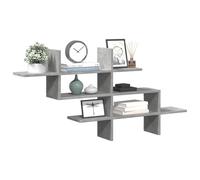 vidaXL Wall Shelf Concrete Grey 124.5x18x60.5 cm Engineered Wood