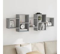 vidaXL Wall Shelf Concrete Grey 129x18x42 cm Engineered Wood