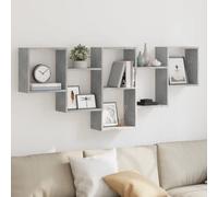 vidaXL Wall Shelf Concrete Grey 159x18x66 cm Engineered Wood