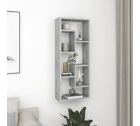 vidaXL Wall Shelf Concrete Grey 36x16x90 cm Engineered Wood
