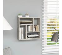 vidaXL Wall Shelf Concrete Grey Engineered Wood Floating Storage Display Unit