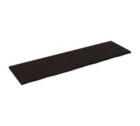 vidaXL Wall Shelf Dark Brown 220x60x(2-4) cm Treated Solid Wood Oak
