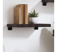Vidaxl Wall Shelf Dark Brown 40X30X(2-4) Cm Treated Solid Wood Oak