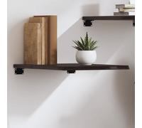 Vidaxl Wall Shelf Dark Brown 40X50X2 Cm Treated Solid Wood Oak