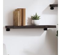 vidaXL Wall Shelf Dark Brown 60x20x4 cm Treated Solid Wood Oak