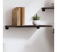 Vidaxl Wall Shelf Dark Brown 60X30X2 Cm Treated Solid Wood Oak