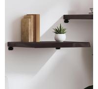 vidaXL Wall Shelf Dark Brown 60x60x(2-6) cm Treated Solid Wood Oak