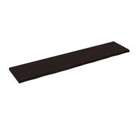 vidaXL Wall Shelf Dark Grey Solid Oak Wood 180x40x(2-4) cm - Versatile Usage for Office, Kitchen, Living Room and Bedroom