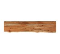 vidaXL Wall Shelf Floating Shelf Rack Rectangular Solid Wood Acacia Live Edge