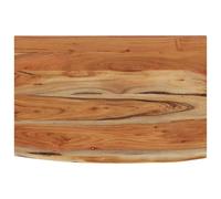 vidaXL Wall Shelf 70x40x2.5 cm Rectangular Solid Wood Acacia Live Edge