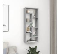 vidaXL Wall Shelf Grey Sonoma 36x16x90 cm Engineered Wood