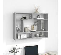 vidaXL Wall Shelf Grey Sonoma 75x16x55 cm Engineered Wood