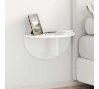 vidaXL Wall Shelf High Gloss White 48 x 24 x 24 cm Engineered Wood