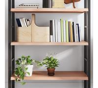 vidaXL Wall Shelf Light Brown 100x60x(2-4) cm Treated Solid Wood Oak