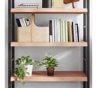 vidaXL Wall Shelf Light Brown 100x60x(2-6) cm Treated Solid Wood Oak