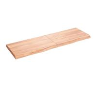 vidaXL Wall Shelf Light Brown 160x50x(2-6) cm Treated Solid Wood Oak