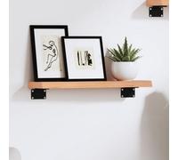 (light brown, 40 x 10 x 2 cm) vidaXL Wall Shelf Wooden Floating Shelf Display Shelf Treated Solid Wood Oak