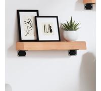 vidaXL Wall Shelf Light Brown 40x10x6 cm Treated Solid Wood Oak UK HOT