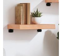 vidaXL Wall Shelf Light Brown 40x30x(2-6) cm Treated Solid Wood Oak