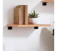 Vidaxl Wall Shelf Light Brown 40X30X2 Cm Treated Solid Wood Oak