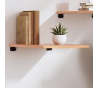 Vidaxl Wall Shelf Light Brown 40X50X2 Cm Treated Solid Wood Oak