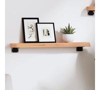 (light brown, 60 x 10 x 4 cm) vidaXL Wall Shelf Wooden Floating Shelf Display Shelf Treated Solid Wood Oak