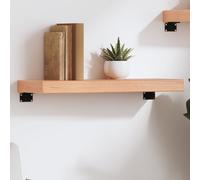 vidaXL Wall Shelf Light Brown 60x20x6 cm Treated Solid Wood Oak UK GF0