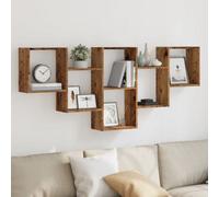 (old wood) vidaXL Wall Shelf Floating Shelf Rack Wall Cube Storage Shelf Engineered Wood
