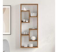 vidaXL Wall Shelf Old Wood 36x16x90 cm Engineered Wood