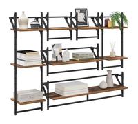 vidaXL Wall Shelf Set Wall-Mounted 6 pcs Old Wood 100 x 25 x 30 cm