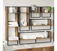 vidaXL Wall Shelf Set with Shelf 6 pcs Artisan Oak 100 x 25 x 30 cm