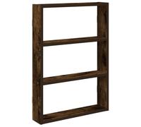 vidaXL Wall Shelf Smoked Oak 43x9x60 cm Engineered Wood