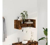 Vidaxl Wall Shelf Smoked Oak 70.5X35X30.5 Cm Engineered Wood