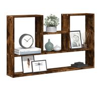 vidaXL Wall Shelf Smoked Oak 99x15x60 cm Engineered Wood
