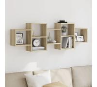 (sonoma oak, 129 x 18 x 42 cm) vidaXL Wall Shelf Floating Shelf Wall Storage Shelf Engineered Wood