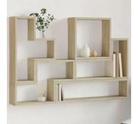 vidaXL Wall Shelf Sonoma Oak 96x12x64 cm Engineered Wood