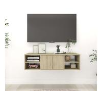 vidaXL Wall Shelf Sonoma Oak Engineered Wood Bookcase Furniture Floating Shelf