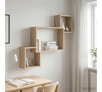 vidaXL Wall Shelf Wall-Mounted Brown 91.5 x 15 x 76 cm Engineered Wood