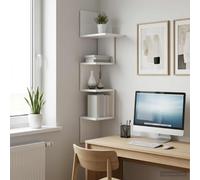 VidaXL Wall Shelf Wall-Mounted White 32 X 21 X107 Cm Engineered Wood