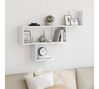vidaXL Wall Shelf White 100x15x70 cm Engineered Wood