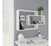 Floating Shelves Wall Mounted Display Unit Bookshelves 104x20x58.5cm White