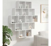 VidaXL Wall Shelf White 120 X 20 X 136 Cm Engineered Wood
